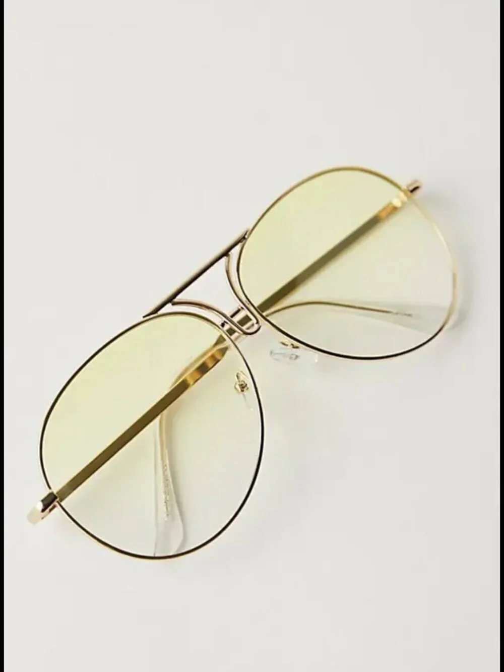 NWT Free People Marty Aviator Sunglasses in Gold